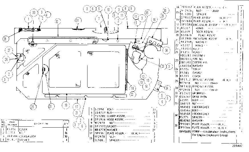 ENGINE ENCLOSURE GROUP 3P1588 CAT