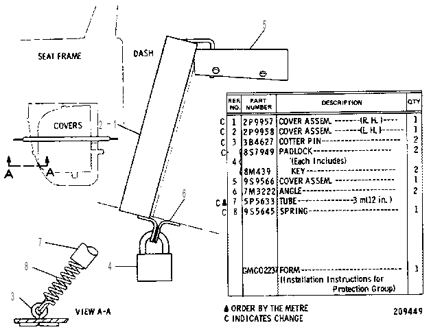 INSTRUMENT PANEL PROTECTION GROUP 8S0482 CAT