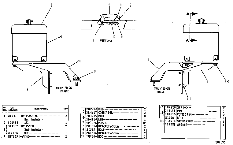 BATTERY BOX GROUP 2G3380 CAT