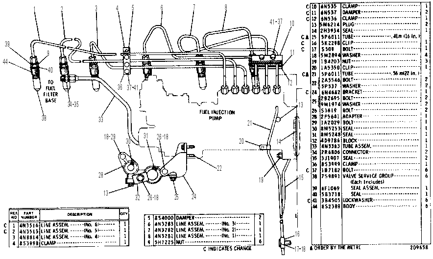 FUEL INJECTION LINES 4N9947 CAT