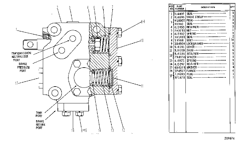 VALVE GP-NEUTRALIZER 9J4695 CAT