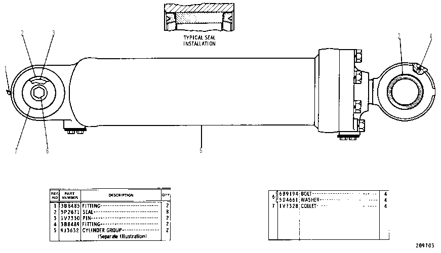 CYLINDER & MTG GP-TILT 1V5136 CAT