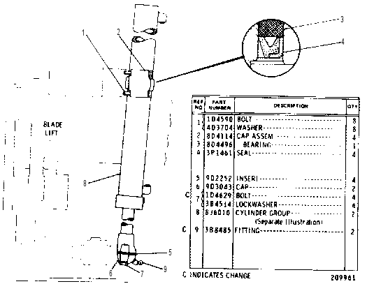 CYLINDER & MOUNTING GP 8D6130 CAT