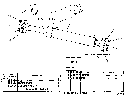 CYLINDER & MOUNTING GP 8D6195 CAT