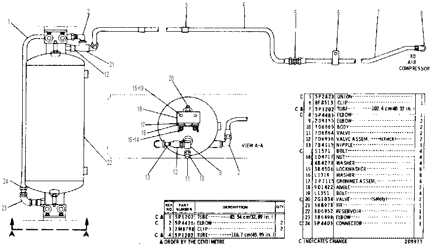 AIR TANK GROUP 8D7460 CAT
