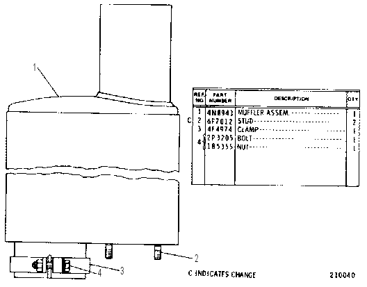 Глушитель 4N8296 CAT