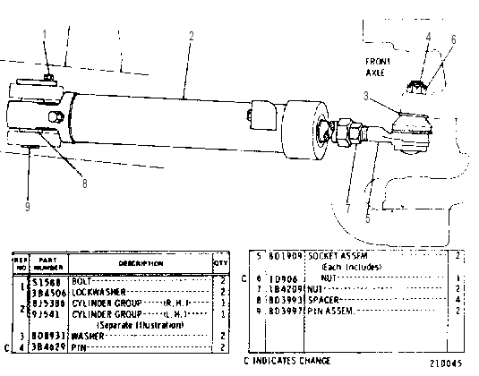 CYLINDER & MOUNTING GP 8D4070 CAT