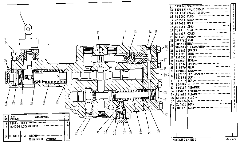 Клапан управляющий 8J5905 CAT