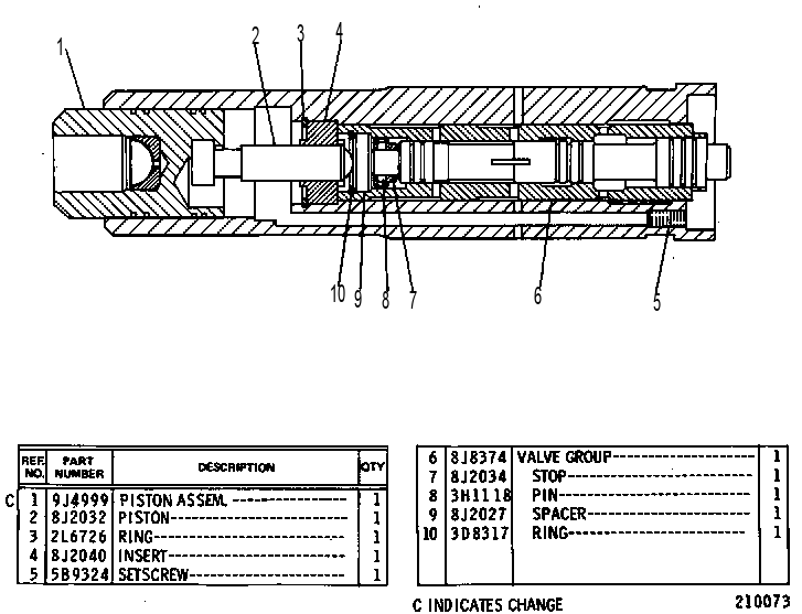 VALVE GP-SERVO 8J8373 CAT