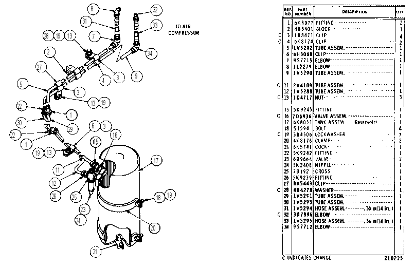 AIR AND BRAKE CONTROL 6K7241 CAT
