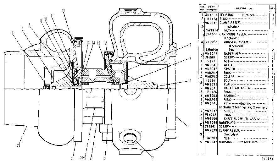 TURBOCHARGER GROUP 6N2929 CAT