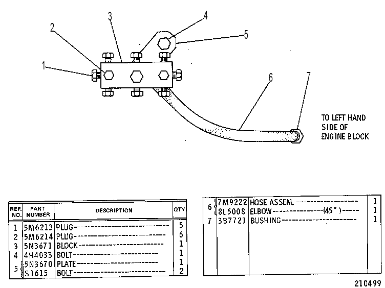 BLOCK GP-OIL JUNCTION 5N3699 CAT