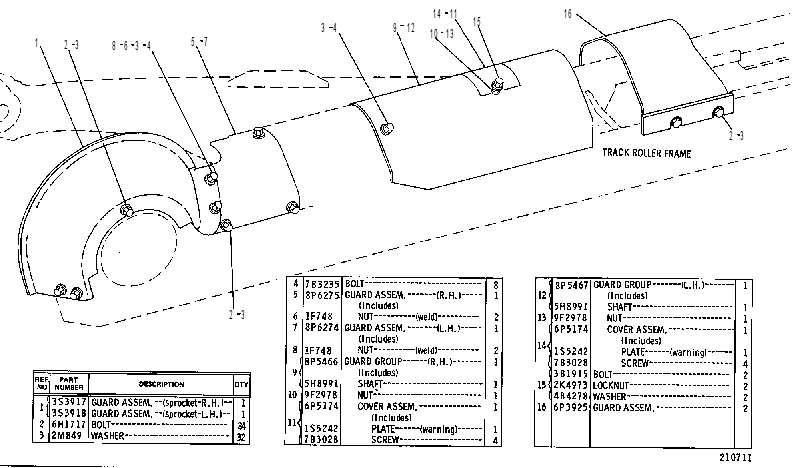 GUARD GP-RECOIL MECHANISM 6P2530 CAT