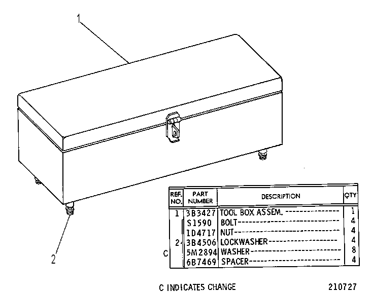 TOOL BOX GP 3P5607 CAT