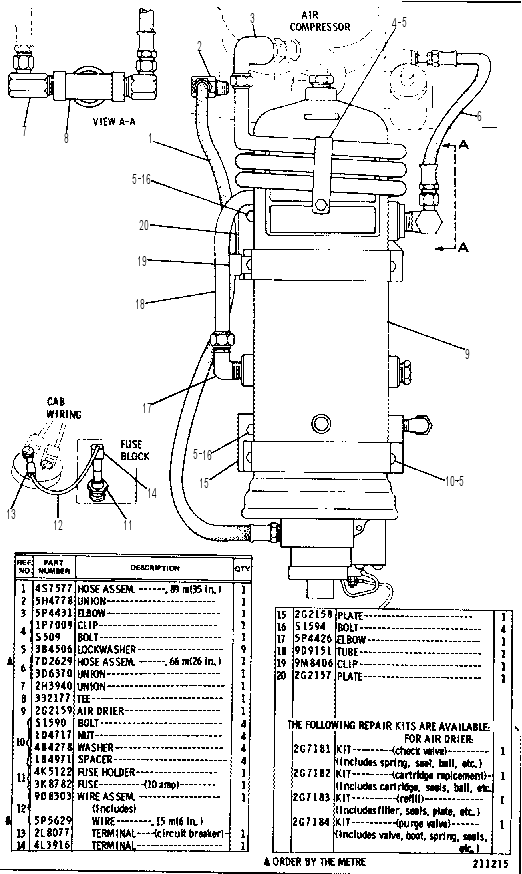 Осушитель воздуха 2G6125 CAT