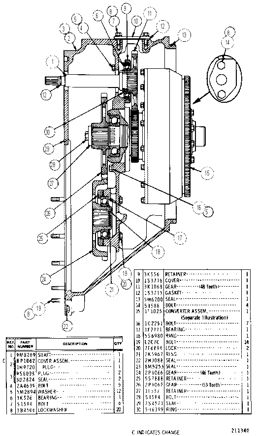 TORQUE CONVERTER GROUP 2P2000 CAT