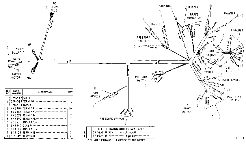Жгут проводов 9K1414 CAT