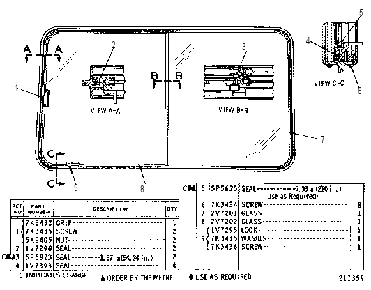 WINDOW AS-REAR 2V4471 CAT