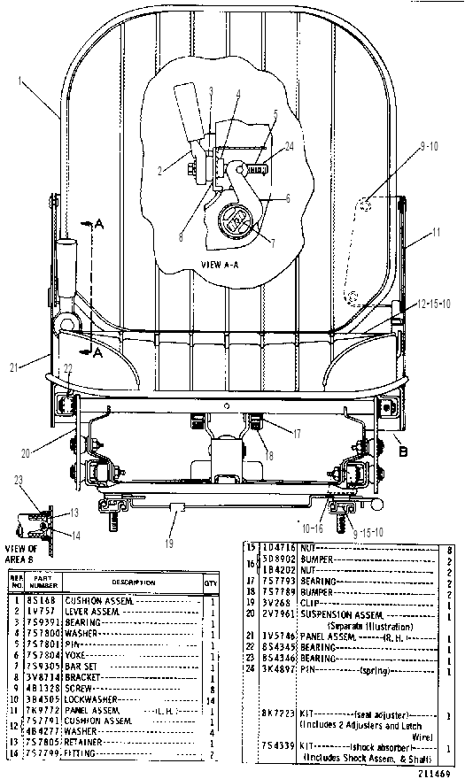Сиденье 3V8715 CAT