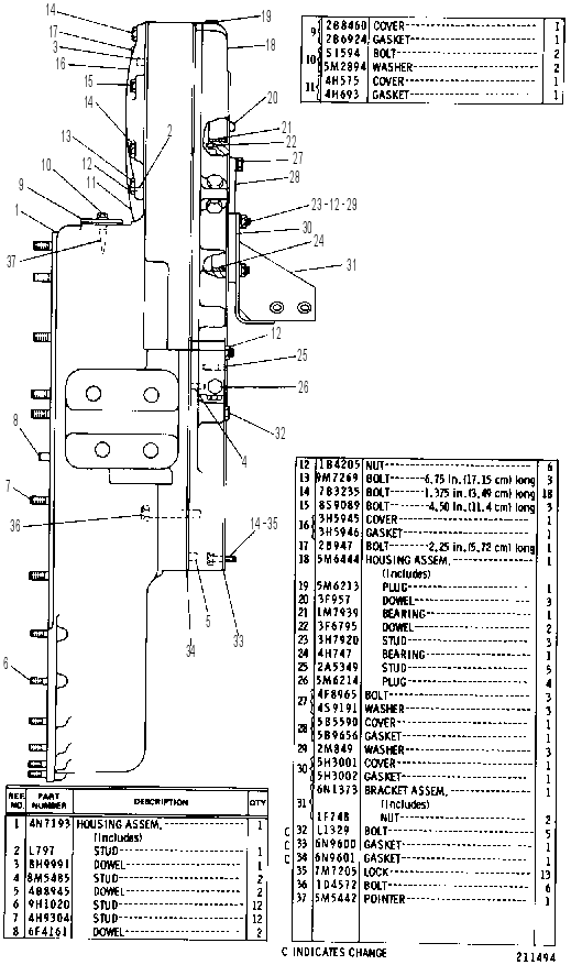 FLYWHEEL HOUSING GROUP 6N0994 CAT