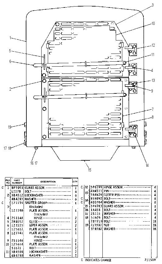 RADIATOR GUARD AND SHUTTER GROUP 1Z7201 CAT