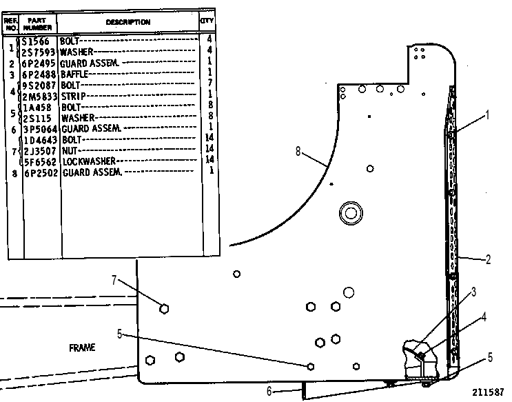 RADIATOR GUARD GROUP 3P4043 CAT