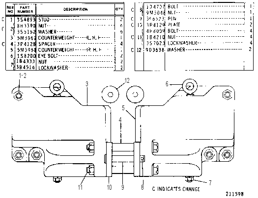 COUNTERWEIGHT GROUP 1S8717 CAT