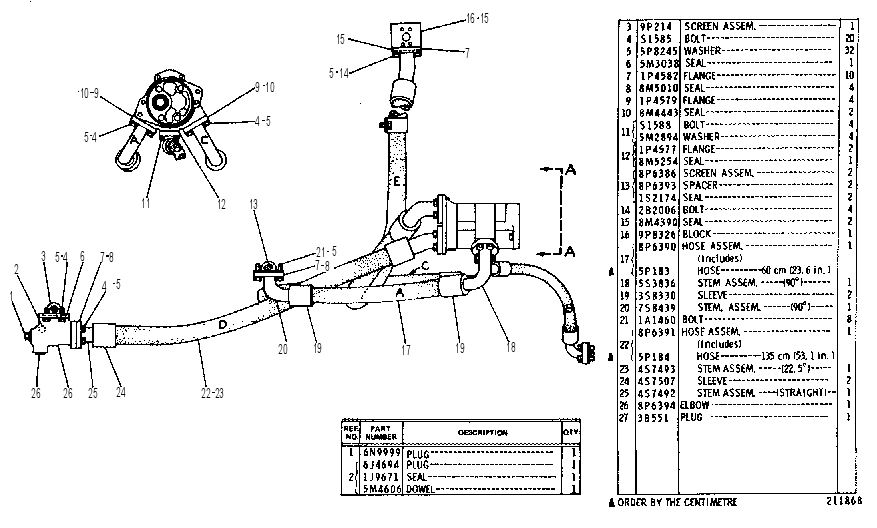 SCAVENGE LINES GROUP 3P8690 CAT