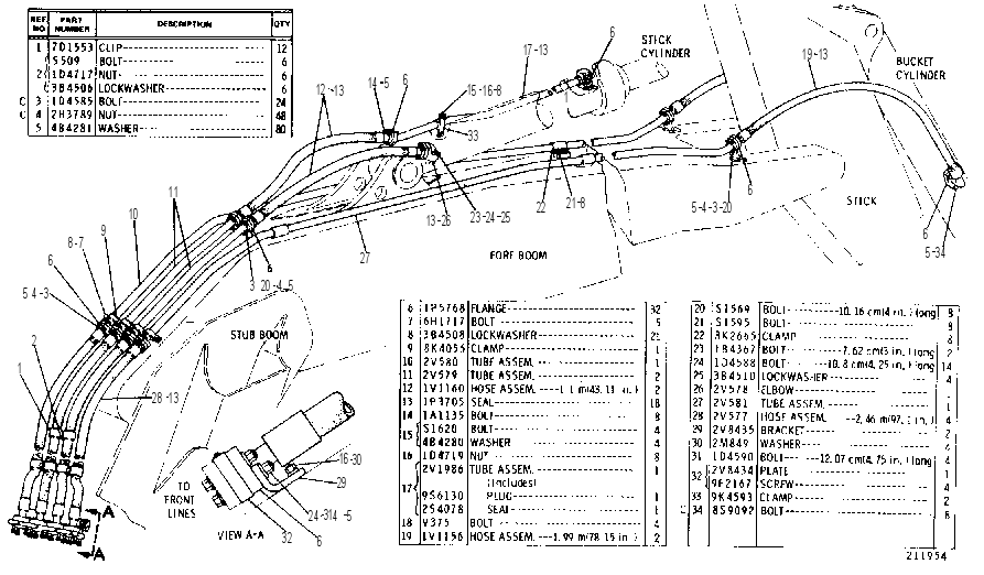 BOOM LINES GROUP 2V0573 CAT