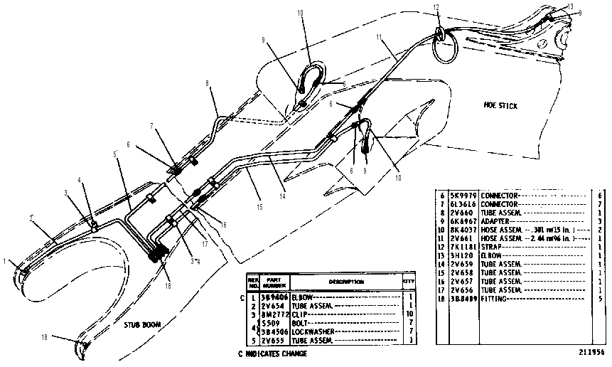 Трубопроводы смазки 2V0734 CAT