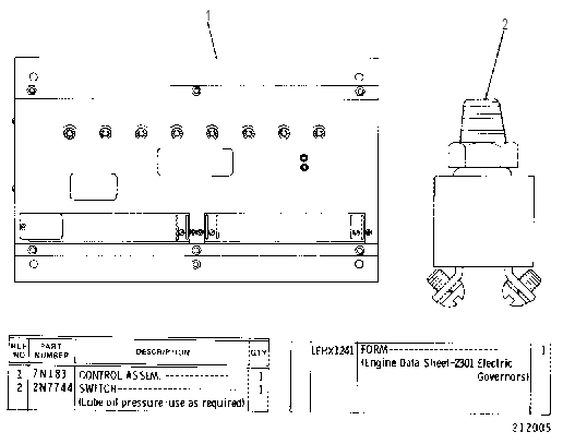 Управление регулятором оборотов 7N0241 CAT