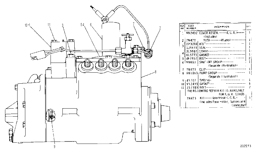 Регулятор и ТНВД 9L6061 CAT