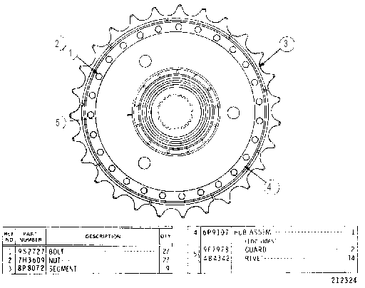 SEGMENTED SPROCKET GROUP 8P8119 CAT