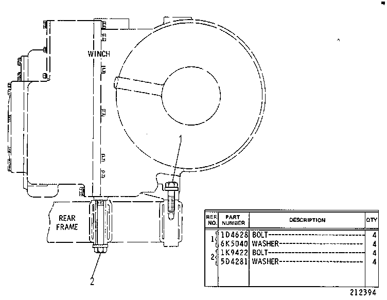 MOUNTING GP-WINCH 3V1409 CAT
