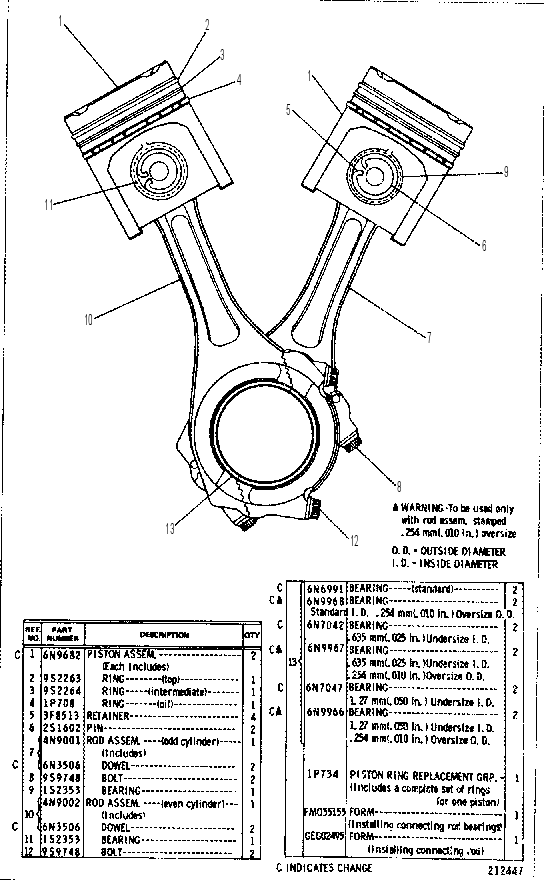 Поршень с шатуном 4N8952 CAT