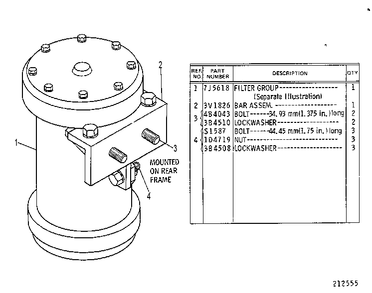 FILTER & MOUNTING GP 3V1785 CAT