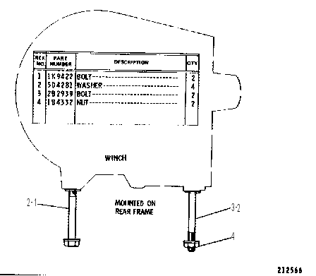 MOUNTING GP-WINCH 3V1788 CAT