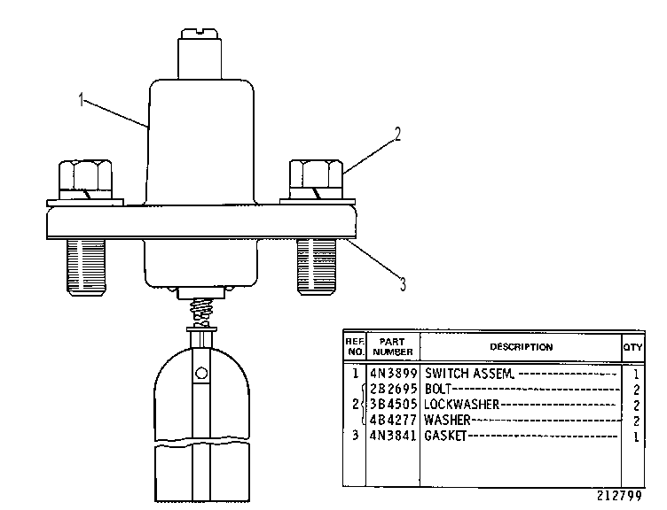 SWITCH GP-COOLANT FLOW 4N3900 CAT