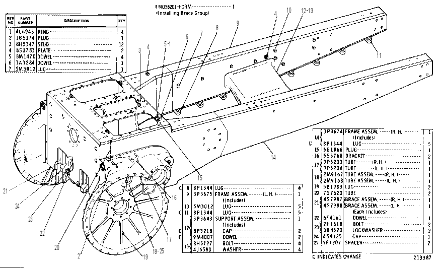FRAME AND CASE ASSEMBLY 3P3075 CAT
