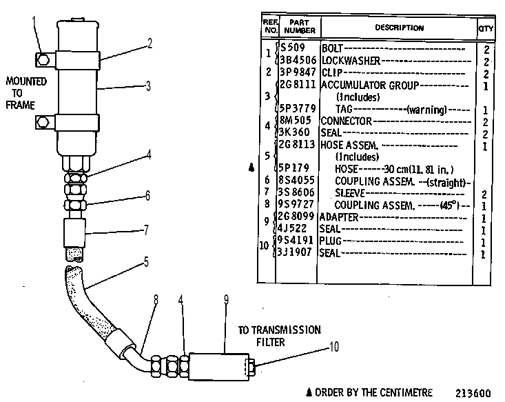 ACCUMULATOR & MOUNTING GP 2G8110 CAT