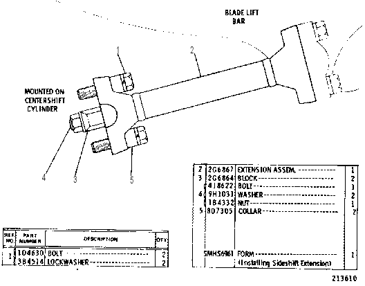 CENTERSHIFT EXTENSION GROUP 2G6840 CAT