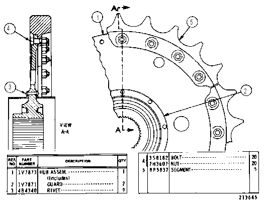 SEGMENTED SPROCKET GROUP 4V1281 CAT