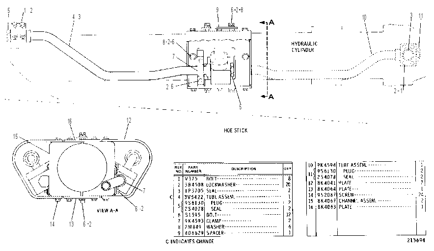 Трубопроводы рукояти 8K2674 CAT