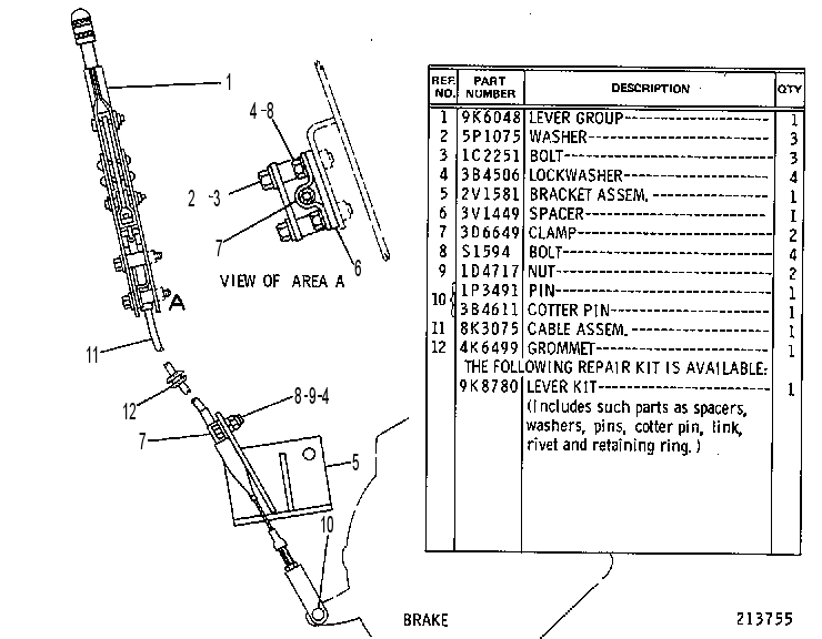 CONTROL GP-SWING BRAKE 3V4443 CAT