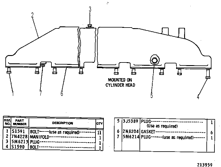 Коллектор впускной 7N4229 CAT