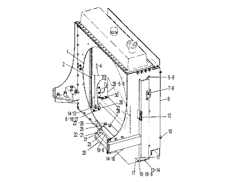 RADIATOR GUARD & SUPPORT GP 4N1368 CAT