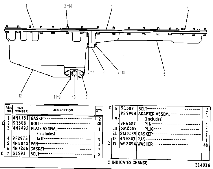 Поддон масляный 4N5617 CAT