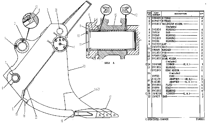 BUCKET GP-SHOVEL 2V8388 CAT