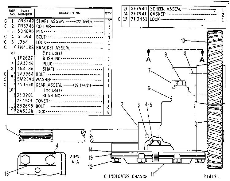 Привод насоса 6N2412 CAT