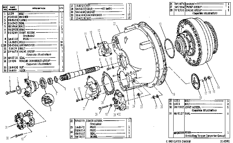 Гидротрансформатор 9P2633 CAT